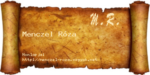 Menczel Róza névjegykártya