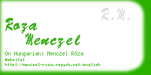 roza menczel business card