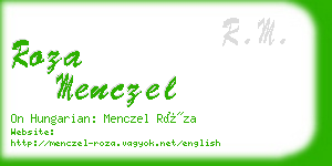 roza menczel business card